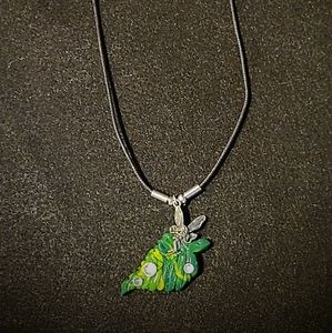 Handmade leaf choker necklace